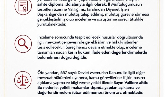 Sakarya Valiliğinden sahte imam iddialarına ilişkin açıklama