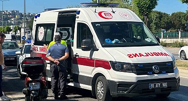 Samsun'da motosiklet kazası: 1 yaralı