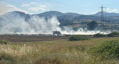 Samsun'da samanlık alanda çıkan yangın söndürüldü