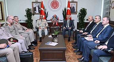 Savunma Sanayii Başkanı Görgün, mevkidaşı Zaher'i makamında ağırladı