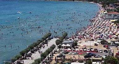 Silivri halk plajı doldu taştı
