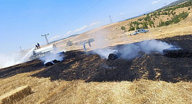 Sinop'ta balya makinesi arızası yangın çıkardı