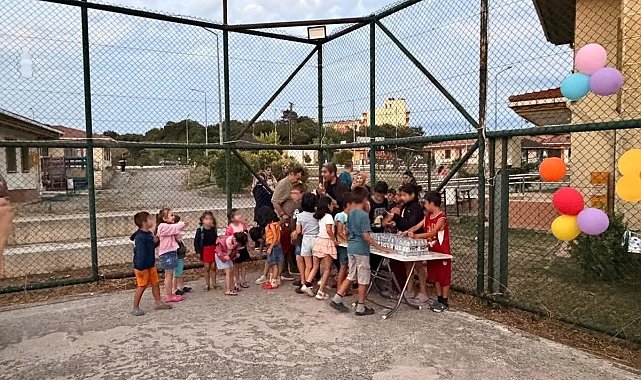 Sinop'ta çocuklar açık hava sinemasında buluştu