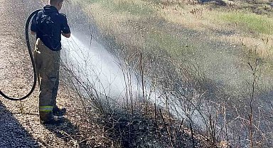 Susurluk'ta arazi ve koruluk alanda çıkan yangın söndürüldü