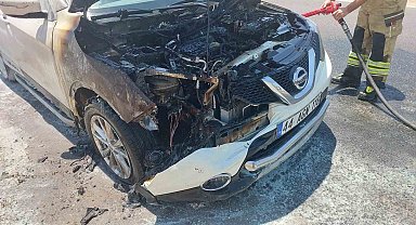SUV araç yangında kullanılamaz hale geldi