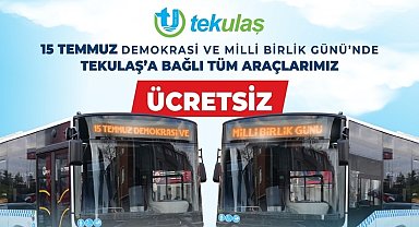 Tekirdağ'da 15 Temmuz'da ulaşım ücretsiz