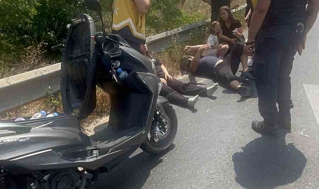 Tekirdağ'da devrilen motosikletteki 3 kişi yaralandı