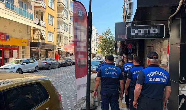 Turgutlu'da yol ve kaldırım işgallerine ortak denetim
