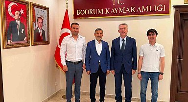Uçak'tan Bodrum Kaymakamı Sırmalı ve İlçe Milli Eğitim Müdürü'ne ziyaret