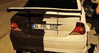 Vatandaşın ihbarı sonuç verdi: Gürültü yapan araç trafikten men edildi