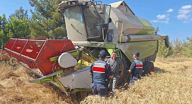 Yangın riskine karşı biçerdöverler kontrolden geçti