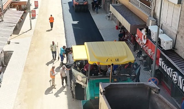 Yenipazar'da sıcak asfalt çalışmaları hız kesmiyor