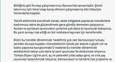 Yüksel Yıldırım: "Ayrılan oyuncuların yerine çok daha iyilerine bakıyoruz"