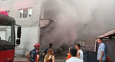Zonguldak'ta boş binanın bodrum katında yangın